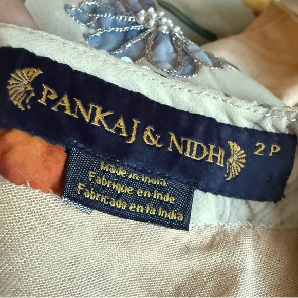 ANTHROPOLOGIE PANKAJ & NIDHI BUTTERFLY GARDEN SLEEVELESS LINED DRESS SIZE 2P - Picture 5 of 7